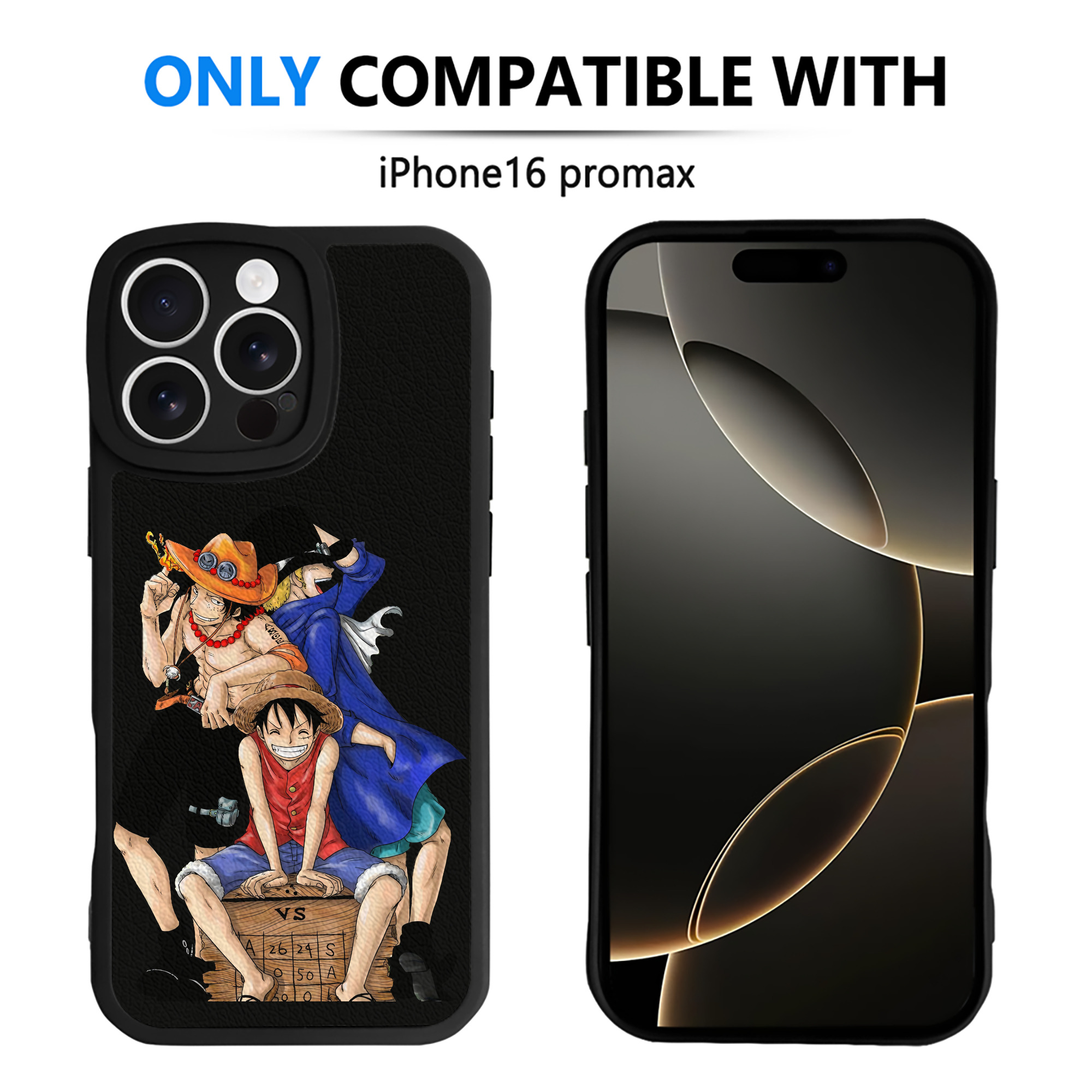 （画像用） ワンピース モンキー・D・ルフィ ONE PIECE Monkey D. Luffy 【iPhone 16シリーズ対応】シリコンスマホケース（レザー調） 材質：シリコン
